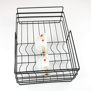 Égouttoir à vaisselle en acier inoxydable 304, 2 niveaux en métal <span class=keywords><strong>noir</strong></span>, égouttoir à vaisselle, égouttoir à vaisselle en fer avec plateau d'égouttoir en PP - Product Image 5