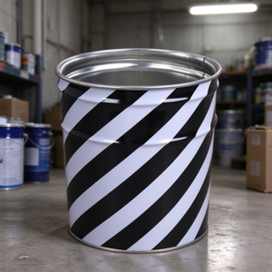 <b>Metal</b> Paint <b>Bucket</b> Empty Tin Pail Printed <b>Metal</b> Can <b>with</b> <b>metal</b> <b>lid</b> for Paint Coating Packaging - Product Image 2