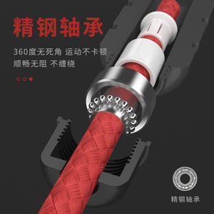 Corde à sauter avec roulement à billes, fil d'acier, poignée en coton, équipement de fitness durable pour usage domestique, unisexe, capacité de poids de 10 à 15 kg - Product Image 3