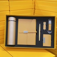 Ensemble cadeau promotionnel en cuir de luxe avec logo personnalisé, impression sérigraphique personnalisée pour la fête des pères, le Nouvel An chinois