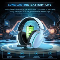 Headset Gaming nirkabel 2.4GHz, cocok untuk gamer PS5, PS4 benteng malam dan panggilan tugas/FPS.
