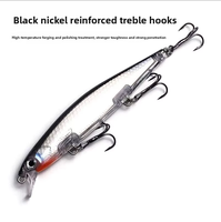 WildTrek Leurre de pêche Minnow ABS 11cm 14g, Appât dur avec yeux 3D et hameçons triples, Crankbait coulant en eau moyenne pour saumon en rivière et eau douce