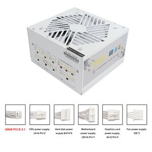 Fuente de Alimentación para Computadora T.F.SKYWINDINTL 1000W 80 PLUS GOLD PCI-E 5.1 Blanca, PFC Activo, Salida de 12V para Escritorio, Certificación 80 Plus Gold - Product Image 1
