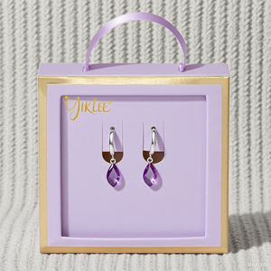 กล่องเครื่องประดับขนาดเล็กทำจาก PVC กล่องโชว์เครื่องประดับสร้อยคอชุดสร้อยข้อมือเครื่องประดับตะกร้ากล่องกระดาษบรรจุภัณฑ์ต่างหู - Product Image 4