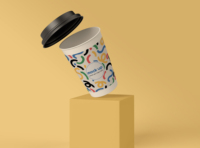 Gobelets à café jetables à double paroi en carton ondulé de qualité alimentaire, recyclables, avec logo personnalisé, 8oz-16oz, couleurs personnalisées, couvercle en papier