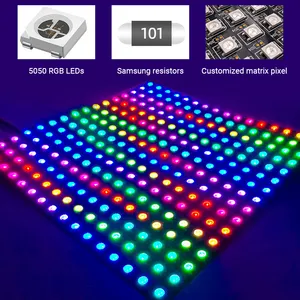 8x8 16x16 8x32 SK6812 WS2812B Led Pixel Lighting Matrix Flexible Panel PCB Design Services