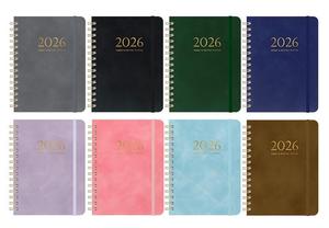 2026 Customizable Leather Hardcover A5 Spiral <strong>Notebook</strong> Minimalist <strong>Planner</strong> &amp; <strong>Diary</strong> Gift School <strong>Notebook</strong> Business Journal - Product Image 2