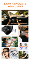 Occhiali intelligenti XK One Pro con Bluetooth, AI Chat, lettore musicale, fotocamera a doppio obiettivo da 8 milioni di pixel, video 1080P, sportivi, da uomo