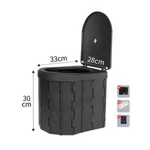 Mini pot d'urgence de toilette de camp de caravane extérieure avec couvercle pliable amovible Design moderne pour les voyages des personnes âgées - Product Image 5