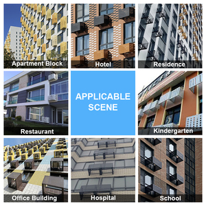 Noir gris perforé gravé métal découpé au laser couleur personnalisée en aluminium <span class=keywords><strong>climatiseur</strong></span> couverture fabricant AC couverture - Product Image 3