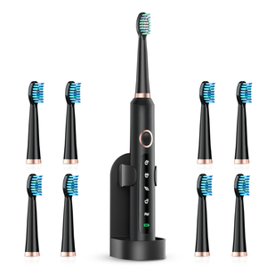 Venta al por mayor de cepillo de dientes eléctrico con soporte, cepillo de dientes eléctrico recargable con 8 cabezales de cepillo, cepillo de dientes eléctrico sónico - Product Image 1