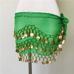 J609 Sciarpa da Danza del Ventre con Paillettes per <span class=keywords><strong>Donna</strong></span>, Cintura Avvolgente, Gonna per Spettacoli e Festival, Taglia Unica - Product Image 4
