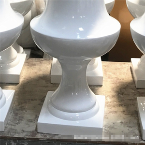 Centros DE MESA DE BODA elegantes modernos jarrón de pie con columnas de fibra de vidrio blanco gigante maceta de <span class=keywords><strong>trompeta</strong></span> dorada alta - Product Image 6