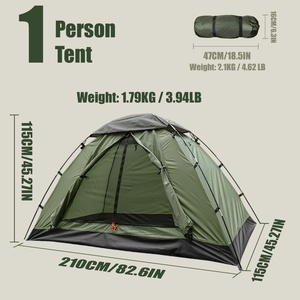 Carpa de Camping Automática para 3-4 Personas, Impermeable, para Exteriores, de Fábrica, OEM, con Apertura Instantánea - Product Image 2
