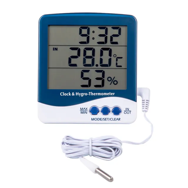 Termómetro digital de registro de memoria inalámbrico de Venta caliente, termómetro digital Max/Min, higrómetro, termómetro, higrómetro