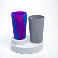 Coupe à vin en silicone |   Chope à bière antidérapante et incassable |   Gobelet à boire en silicone flexible et congelable |   Portable, réutilisable, écologique