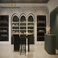 Support de présentation de parfums en bois de haute qualité avec bande lumineuse LED, vitrine de parfums, design d'intérieur de boutique de parfums de luxe