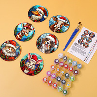 Kit de peinture par numéros M-219 Animal PVC Coaster DIY – Création artistique pour la décoration intérieure