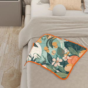 ผ้าห่มผ้าสักหลาดอ่อน250 GSM ย้อนกลับได้กำหนดสัดส่วน4:5ได้ผ้าขนแกะปะการังนุ่มสบายอบอุ่นกลางแจ้งแคมป์ปิ้งตกแต่ง - Product Image 5