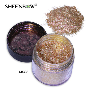 Bubuk Pigmen Mutiara Berkilau Super, Bubuk Tabur Chameleon Shimmer Berbasis Mika Sintetis Titanium untuk Kosmetik