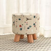 Tabouret de siège en tissu Non tissé, carré, couleur grise, personnalisé, organisateur de boîte moderne, Ottoman, bois, lin, tissu, tabourets de rangement