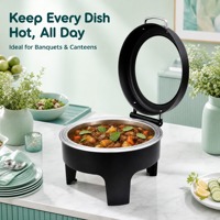Réchaud de buffet professionnel à couvercle pour maintien au chaud, pour banquets, réceptions de mariage, événements, hôtels et traiteurs