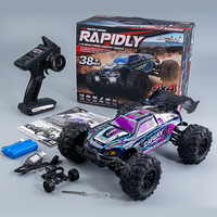 Camion RC 4x4 haute vitesse SCY 16101 1/16, véhicule tout-terrain 2.4G à succès avec éclairage LED, 38 km/h, télécommande