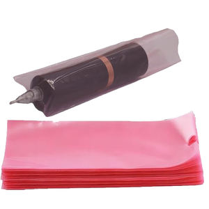 Vente en gros 200 pièces/sac de protection jetable pour stylo de tatouage manches de machine sac de couverture <span class=keywords><strong>POPU</strong></span> couleur rose 65*182mm plastique - Product Image 1