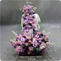 Décoration de mariage personnalisée, roses blanches artificielles de haute qualité, chemin de table pour mariage