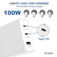 Chargeur rapide GaN 100W 120W pour téléphone, chargeur 65W Type C, prises UK KR EU, chargeurs 140W 150W PD, chargeur mobile pour ordinateur portable
