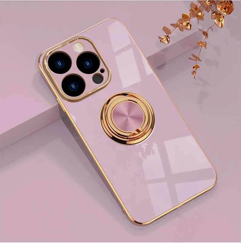 Fashion Ring stand back cover case for iPhone 14 Pro Max, For iPhone 14 Plus Car Holder phone case