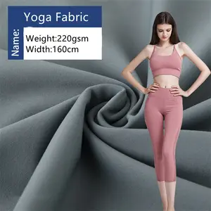 HAHOO 30D Nylon Sports Clothing Supplex Interlock Polyamide Double Face Brushed recycled Spandex knitted fabric for yoga wear