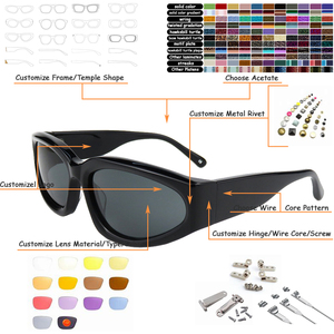 <span class=keywords><strong>Occhiali</strong></span> da Sole da Donna di Lusso Fashion Y2K di Produttori di Qualità Superiore con Montatura a Occhio di Gatto in Acetato, Lenti Polarizzate e Logo Personalizzato - Product Image 3