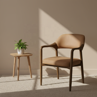 Chaise de salle à manger PurelyFeel au design nordique pour la maison, style moderne, fauteuil en bois massif