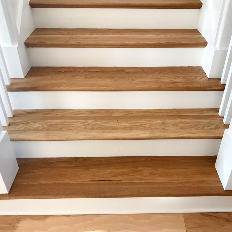 Modern Hardwood Lumber Staircase Parts Red