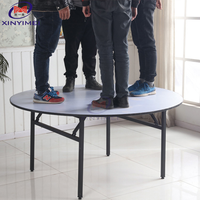 Table pliante ronde, tables pliantes pour banquet, usine, 8 pieds, bois, 10 personnes, table rectangulaire, meubles de maison, fer, événements, hôtel, PVC
