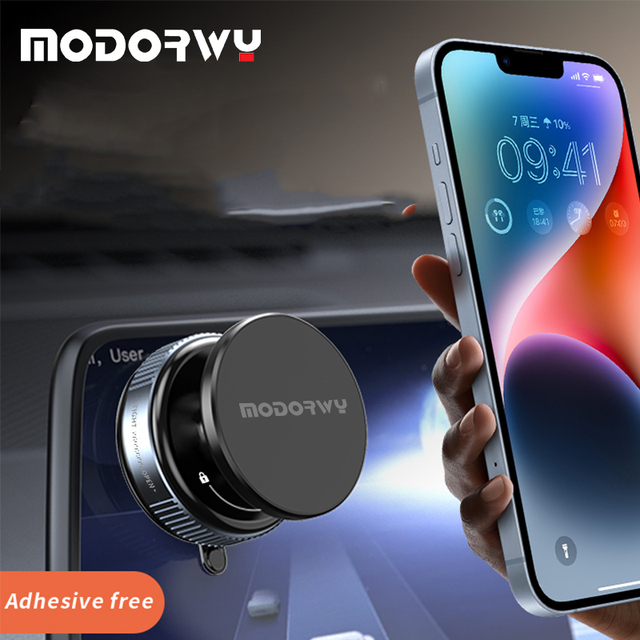 Universal 360° Magnetic Car Phone Bracket Holder Kitchen Stand and Window Glass Mirror Mount Cell Phone Holder