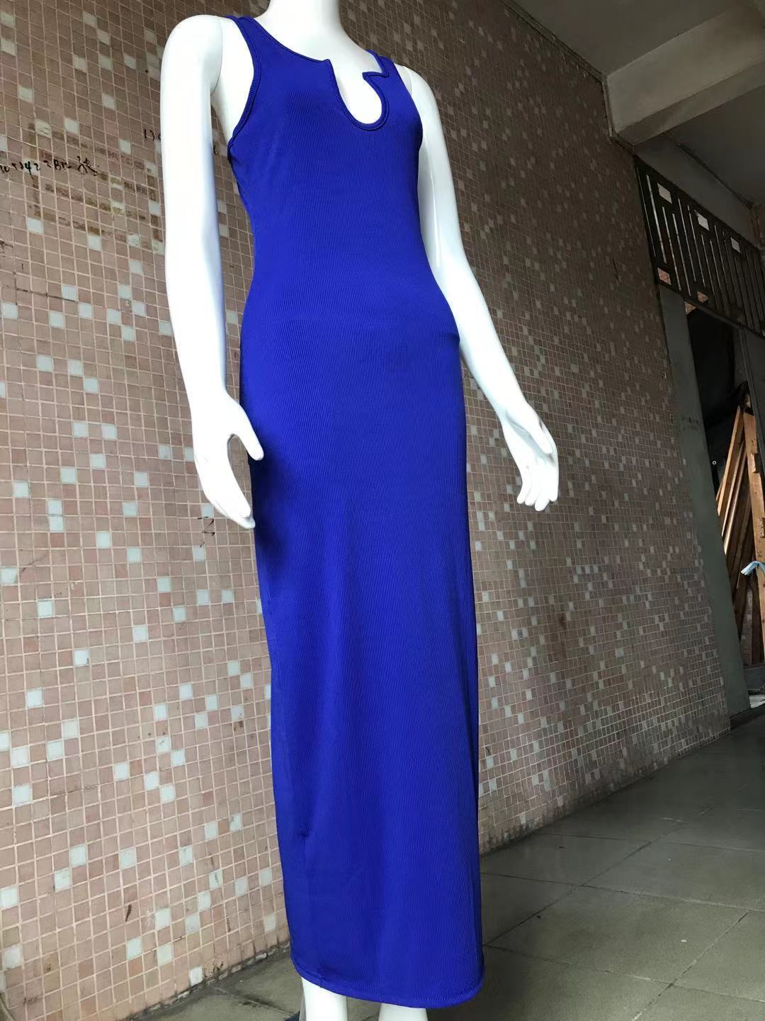 Blue long dress