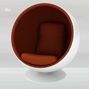 Ensemble de fauteuils œuf en cuir PU et PVC, design moderne, fauteuil pivotant pour appartement, villa, école - Product Image 4