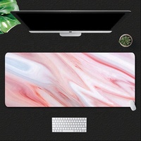 Tapis de clavier en marbre noir LW 2026, tapis de souris de bureau durable, tapis de souris de jeu en caoutchouc de grande taille pour ordinateur