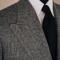 Costume d'affaires classique respirant pour homme, blazer et pantalon en mélange laine/viscose, col en V croisé, couleur personnalisable