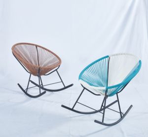 Chaise de relaxation pour terrasse, restaurant, salle à manger, haute, en rotin et en fer forgé, pour l'extérieur, cinéma, dîner en plein air - Product Image 3
