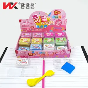 For Student children's colored eraser and able to change shape erasers 6 mixed discoloration brushed deformable pencil eraser