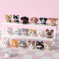 Blocs de construction en plastique pour animaux de compagnie, mini jouets, jouets de bricolage pour enfants
