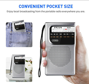 Negro Plata Inalámbrico Personalizado Frecuencia fija Pequeño bolsillo <span class=keywords><strong>Fm</strong></span> Radio Am Radio portátil - Product Image 5