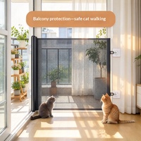 Barrière rétractable automatique pour animaux de compagnie, clôture en tissu, porte de séparation, filet d'isolation anti-chats, Zhejiang