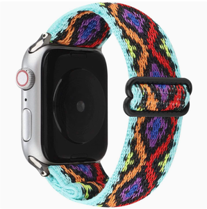 Correa de Reloj Elástica de Estilo Étnico para <span class=keywords><strong>Apple</strong></span> <span class=keywords><strong>Watch</strong></span>, Correa de Nailon Bohemia para Relojes de 44 mm, 45 mm, 40 mm/41 mm, Ultra 2, 49 mm, <span class=keywords><strong>Series</strong></span> 9, 8, <span class=keywords><strong>7</strong></span> - Product Image 2