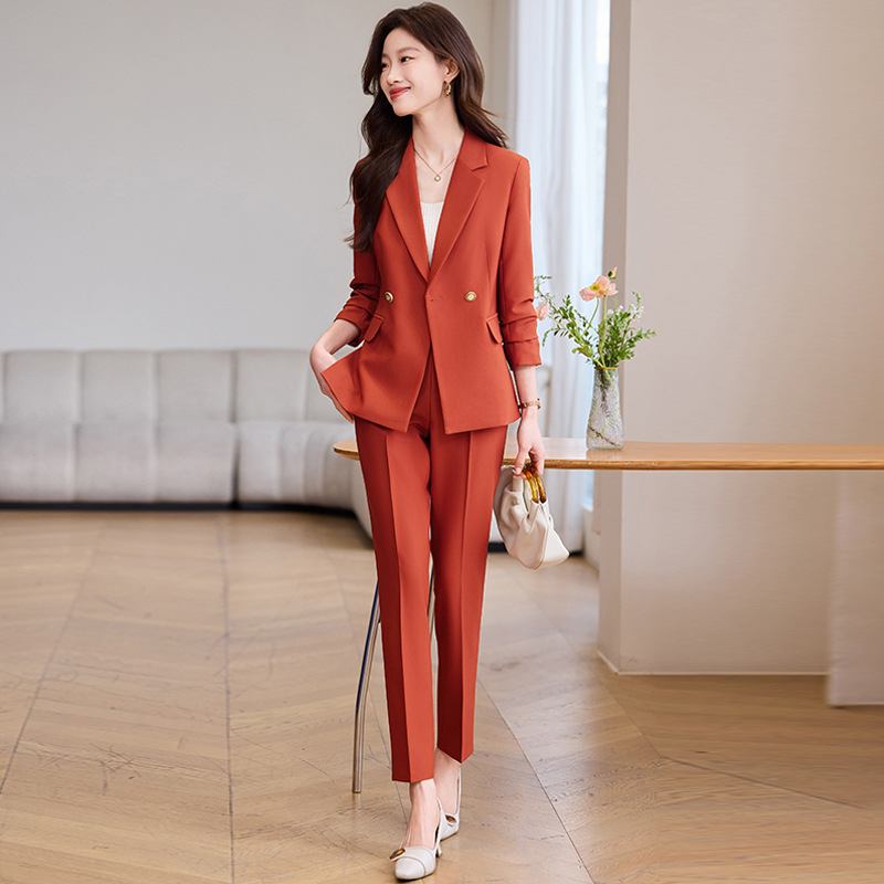 Off-white slim-fit suit pants