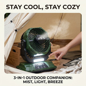 Rechargeable Ultrasonic Misting <b>Fan</b> 4000mAh Portable Oscillating <b>Cooler</b> for Outdoor Camping - Product Image 5
