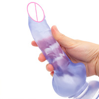 Grand Godemichet Transparent en Cristal Épais pour Femmes – Dispositif de Masturbation Adulte – Jouet Sexuel en Silicone pour Femme – Boîte de Rangement pour Jouets Sexuels